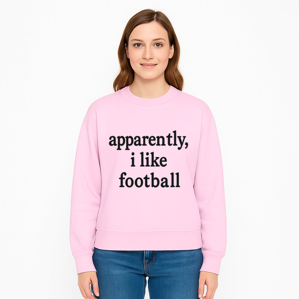Apparently, I Like Football - Funny Sports Tee for Football Fans, Casual Wear, Perfect Gift for Sports Lovers - Sweatshirt 1758559994399.jpg