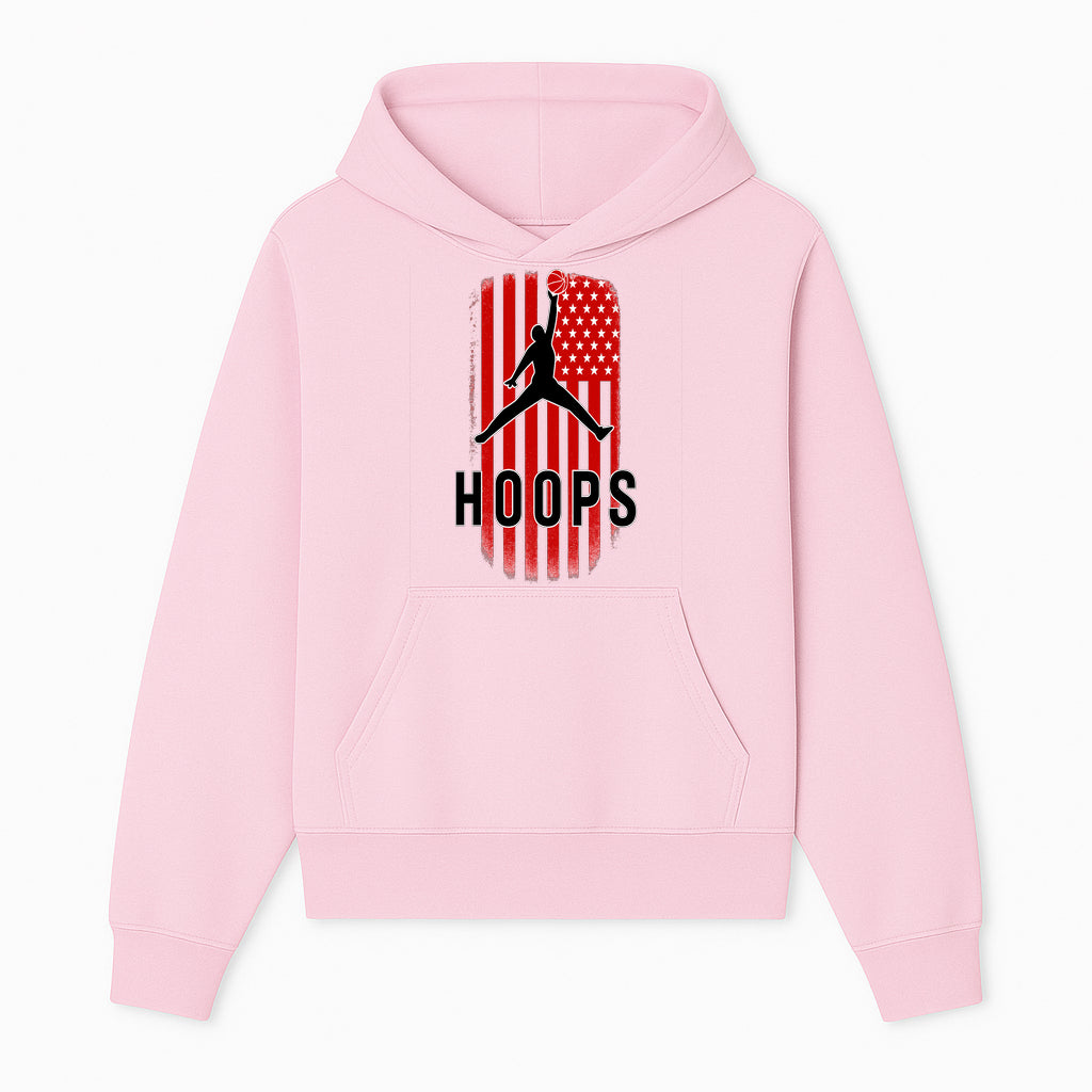 Basketball Hoops Graphic Tee with Retro American Flag Design Perfect for Sports Fans and Athletes - Hoodie 1758681888633.jpg