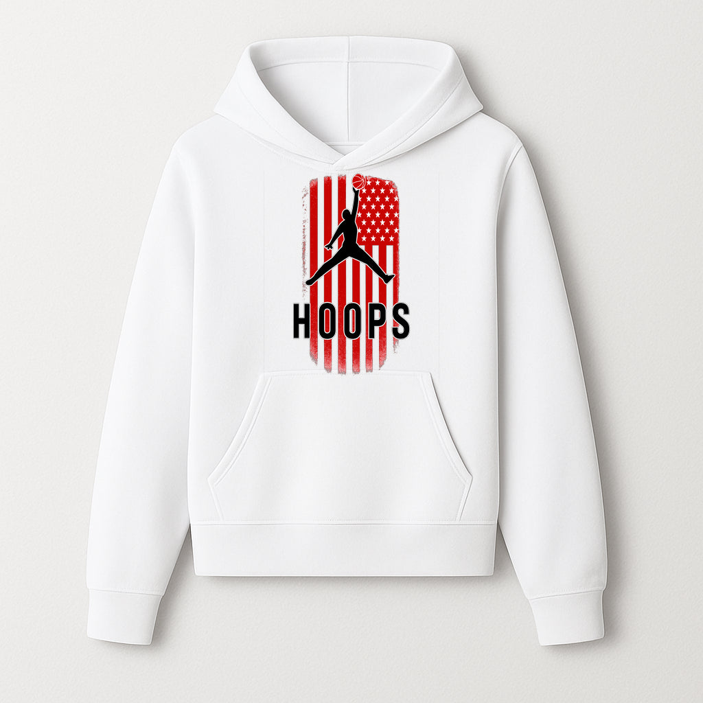 Basketball Hoops Graphic Tee with Retro American Flag Design Perfect for Sports Fans and Athletes - Hoodie 1758681889410.jpg