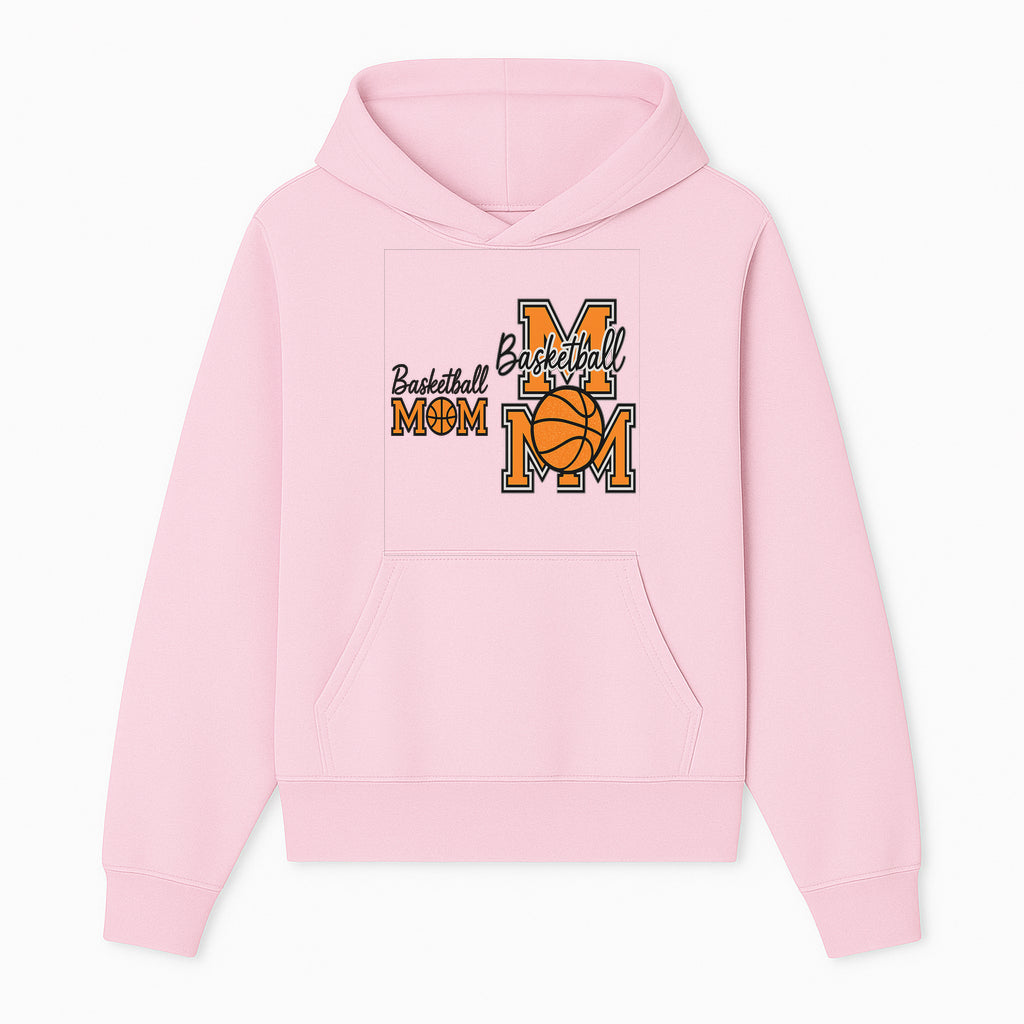 Basketball Mom T-Shirt, Sporty Orange & Black Design, Perfect Gift for Basketball Moms, Team Spirit Apparel - Hoodie 1758681890137.jpg