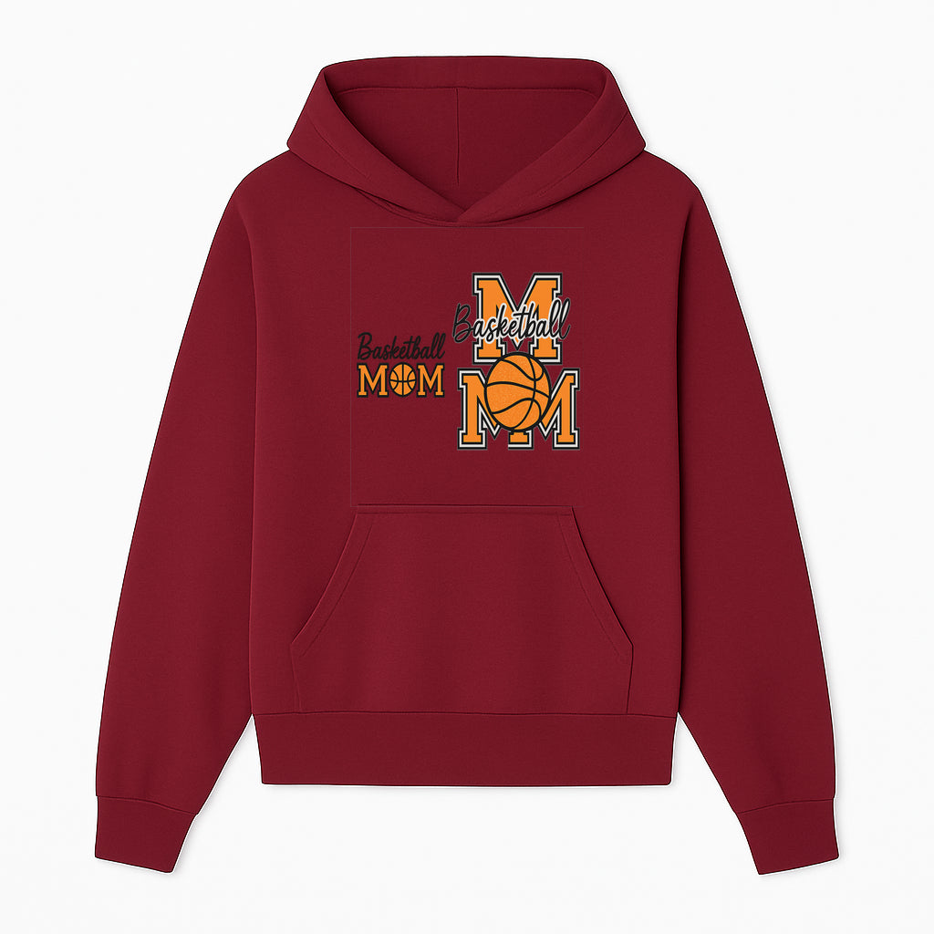 Basketball Mom T-Shirt, Sporty Orange & Black Design, Perfect Gift for Basketball Moms, Team Spirit Apparel - Hoodie 1758681890243.jpg