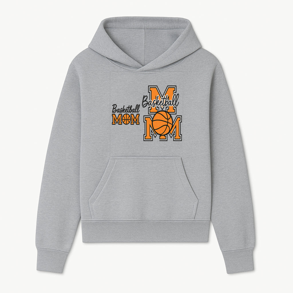 Basketball Mom T-Shirt, Sporty Orange & Black Design, Perfect Gift for Basketball Moms, Team Spirit Apparel - Hoodie 1758681890681.jpg