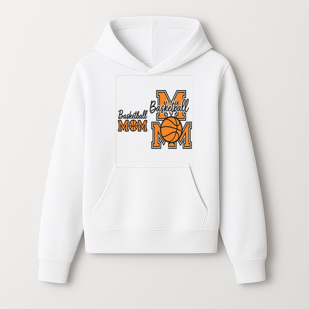 Basketball Mom T-Shirt, Sporty Orange & Black Design, Perfect Gift for Basketball Moms, Team Spirit Apparel - Hoodie 1758681890863.jpg