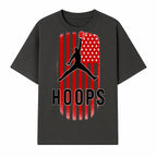 Basketball Hoops Graphic Tee with Retro American Flag Design Perfect for Sports Fans and Athletes - T-shirt 1758681891069.jpg