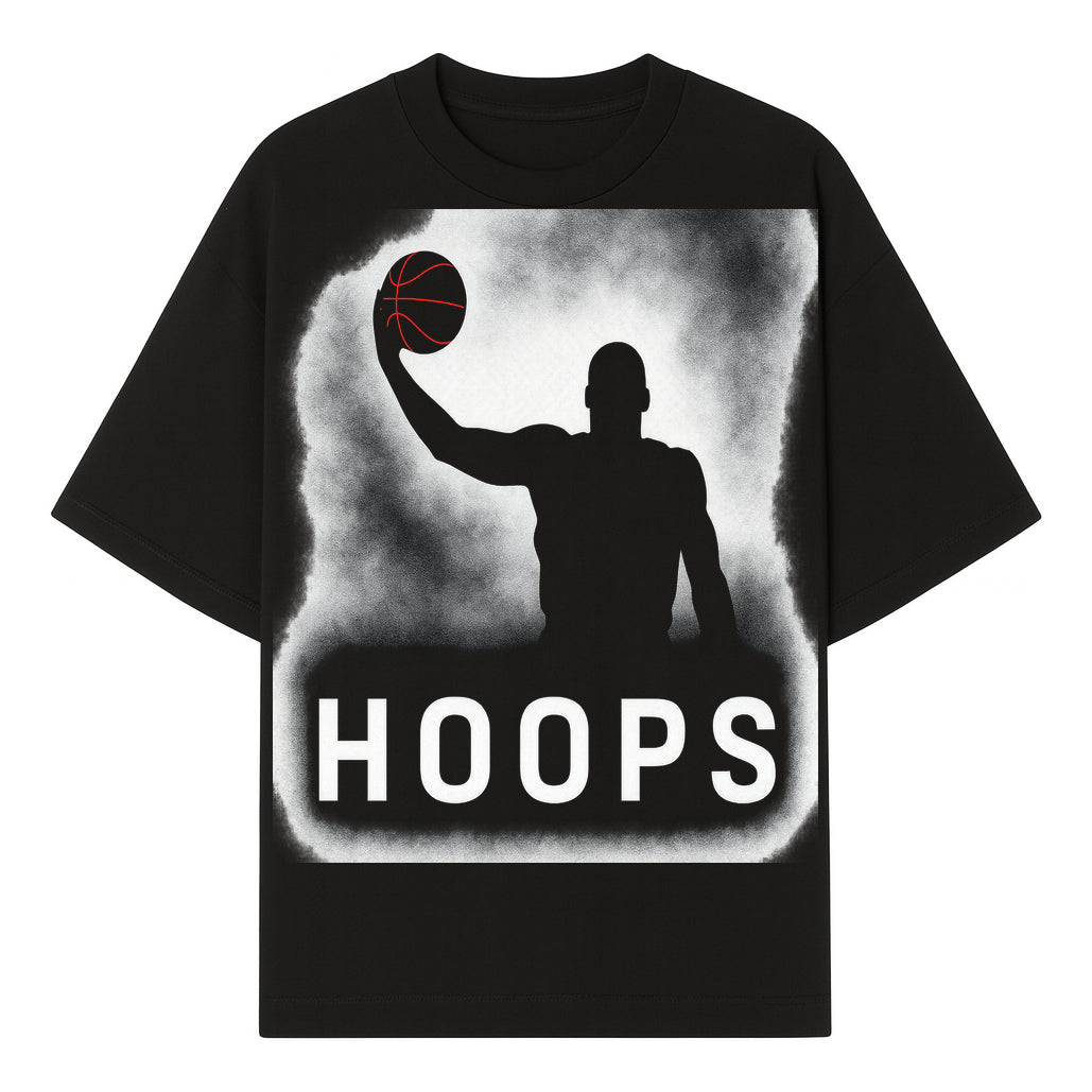 Basketball Hoops Graphic Tee - Vintage Style Athlete Silhouette T-shirt for Sports Fans and Players - T-shirt 1758681891429.jpg
