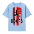 Basketball Hoops Graphic Tee with Retro American Flag Design Perfect for Sports Fans and Athletes - T-shirt 1758681891488.jpg
