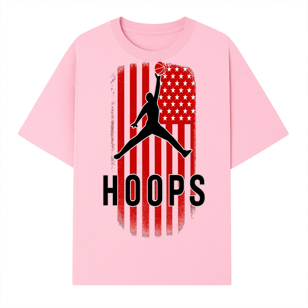Basketball Hoops Graphic Tee with Retro American Flag Design Perfect for Sports Fans and Athletes - T-shirt 1758681891619.jpg
