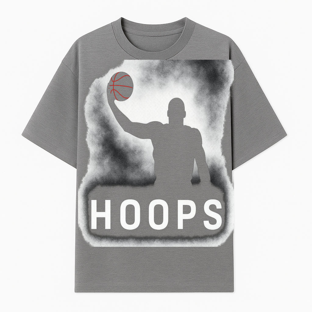 Basketball Hoops Graphic Tee - Vintage Style Athlete Silhouette T-shirt for Sports Fans and Players - T-shirt 1758681891813.jpg