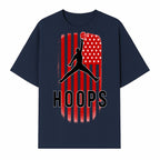Basketball Hoops Graphic Tee with Retro American Flag Design Perfect for Sports Fans and Athletes - T-shirt 1758681891895.jpg