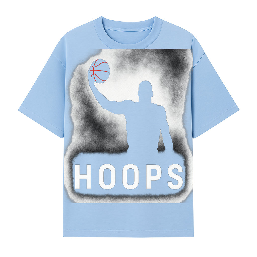 Basketball Hoops Graphic Tee - Vintage Style Athlete Silhouette T-shirt for Sports Fans and Players - T-shirt 1758681891963.jpg