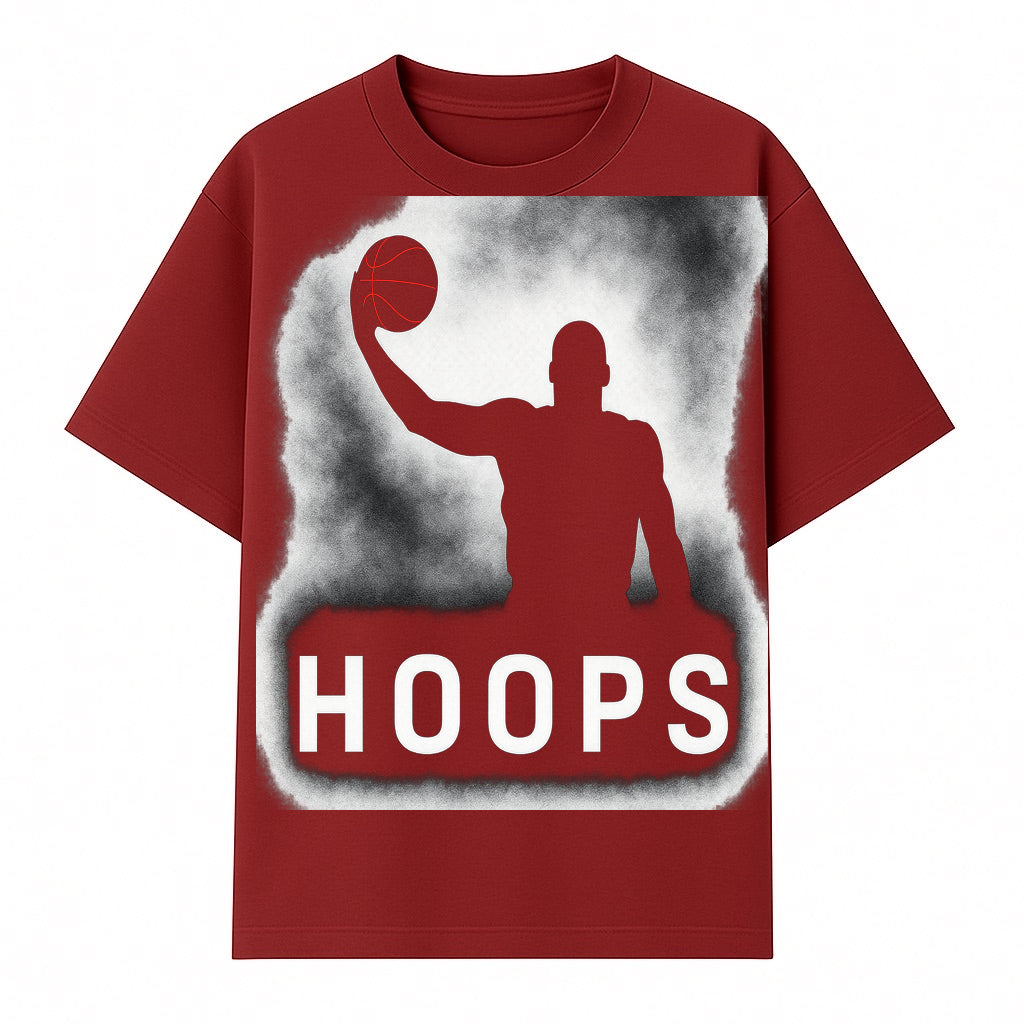 Basketball Hoops Graphic Tee - Vintage Style Athlete Silhouette T-shirt for Sports Fans and Players - T-shirt 1758681892227.jpg
