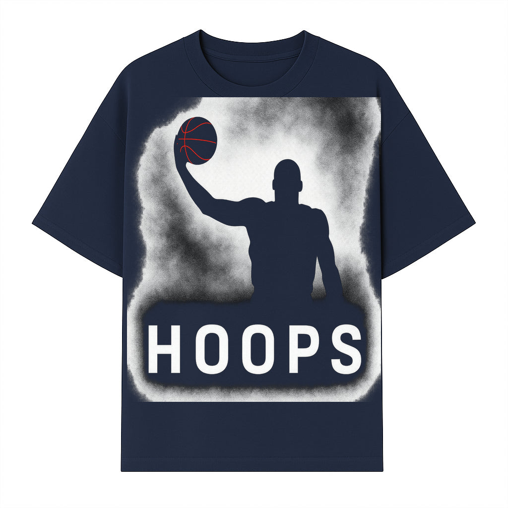 Basketball Hoops Graphic Tee - Vintage Style Athlete Silhouette T-shirt for Sports Fans and Players - T-shirt 1758681892386.jpg