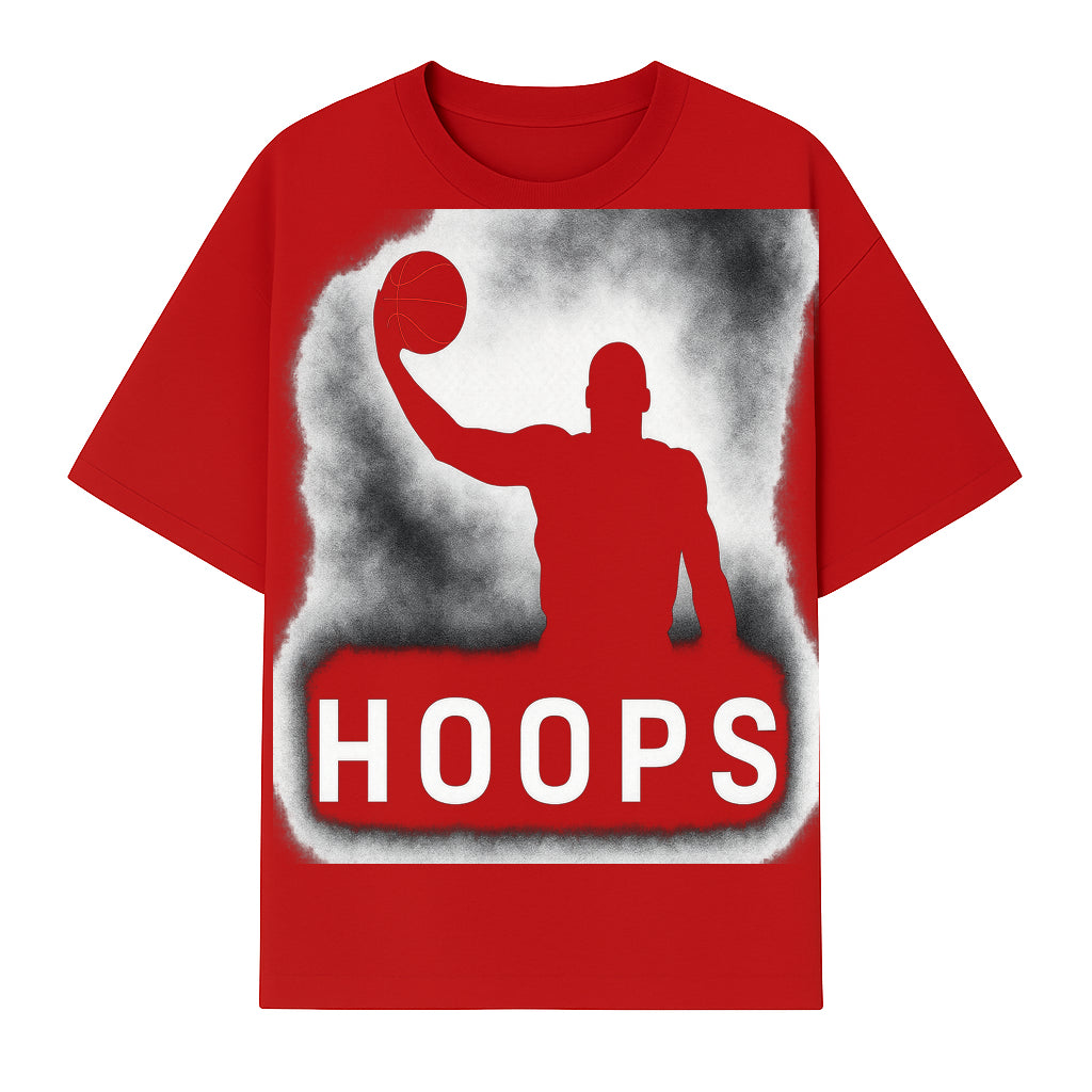 Basketball Hoops Graphic Tee - Vintage Style Athlete Silhouette T-shirt for Sports Fans and Players - T-shirt 1758681892515.jpg