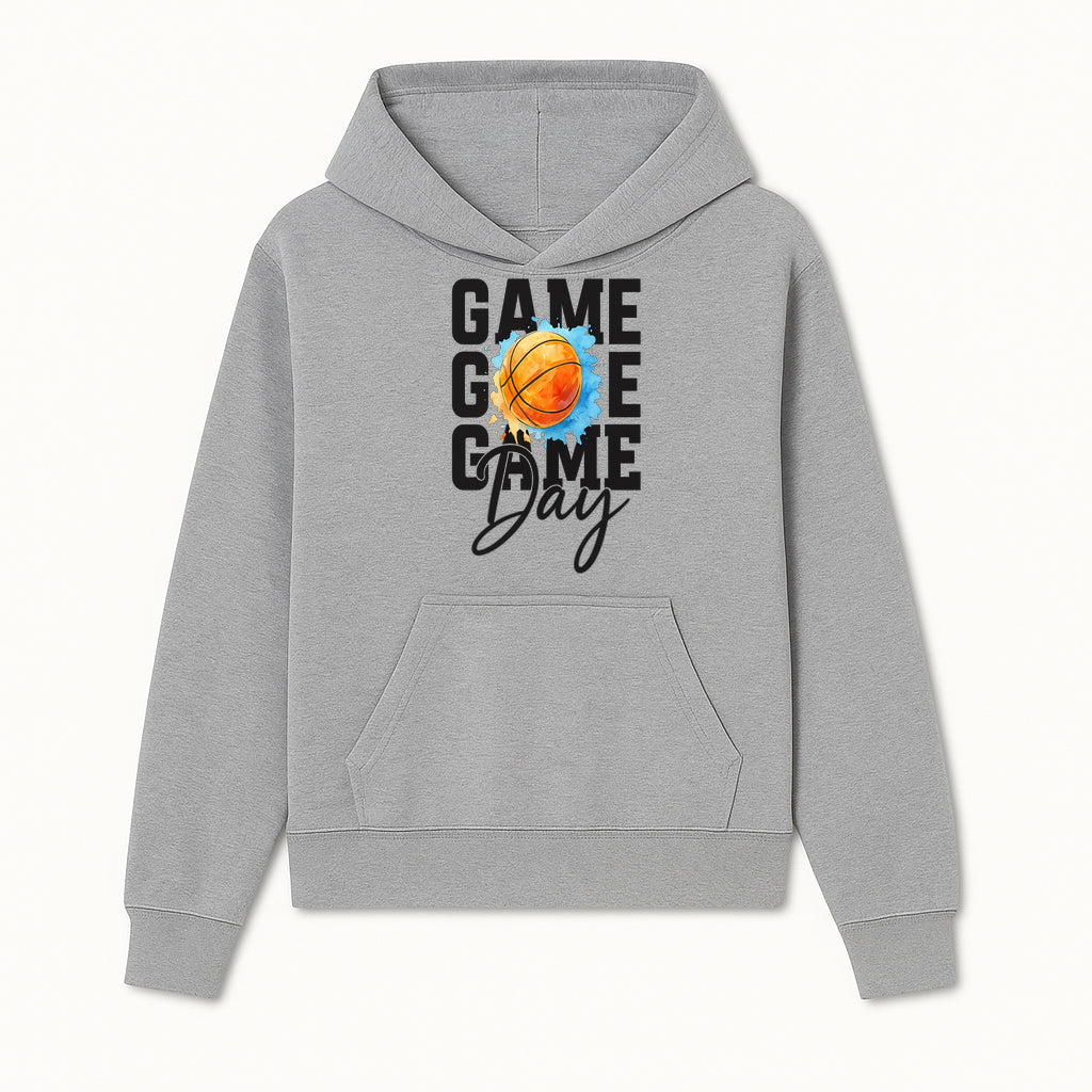 Basketball Game Day Poster, Watercolor Print, Sports Decor, Gamer Wall Art, Team Spirit, Event Day Decor, Perfect Gift for Fans - Hoodie 1758681892573.jpg