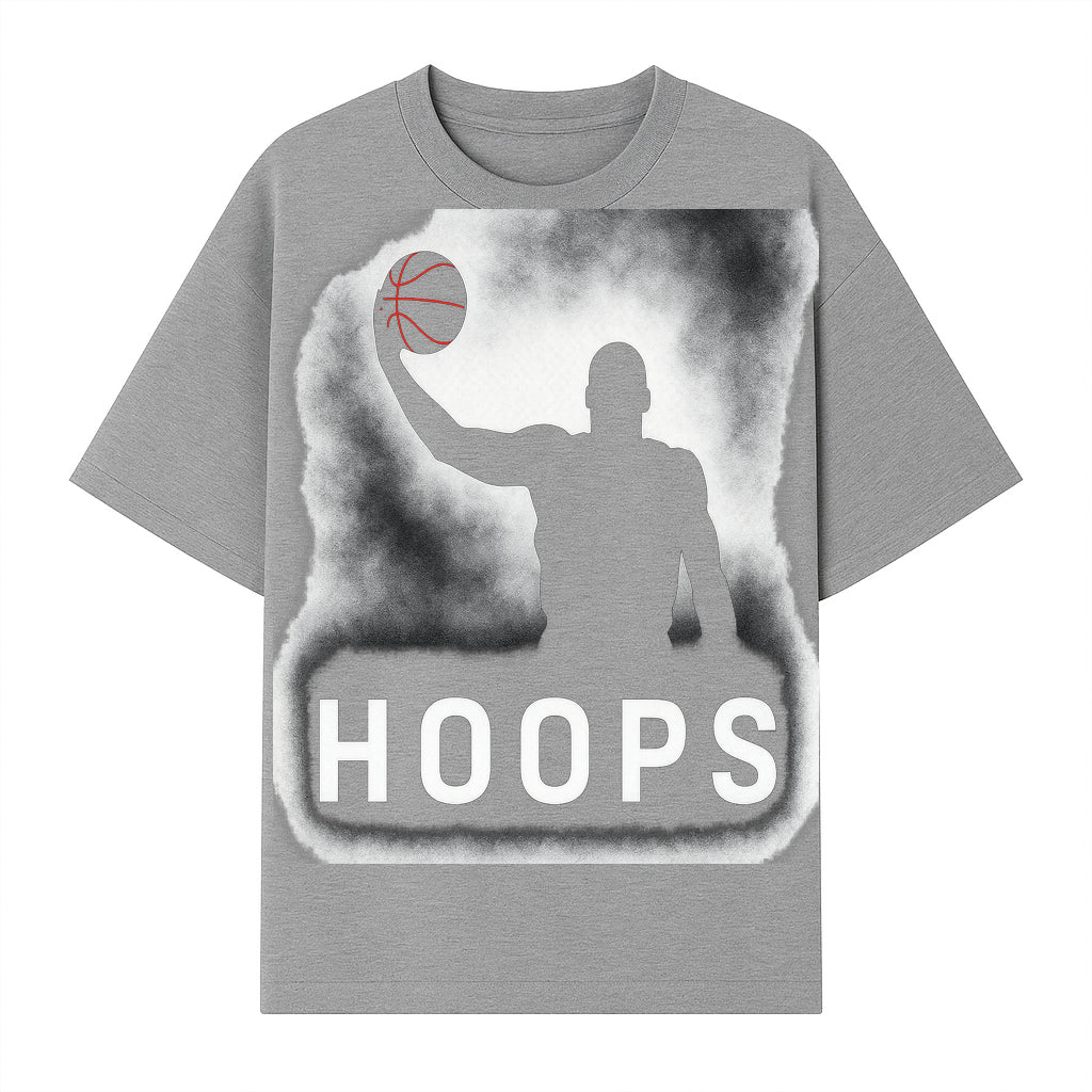 Basketball Hoops Graphic Tee - Vintage Style Athlete Silhouette T-shirt for Sports Fans and Players - T-shirt 1758681892648.jpg