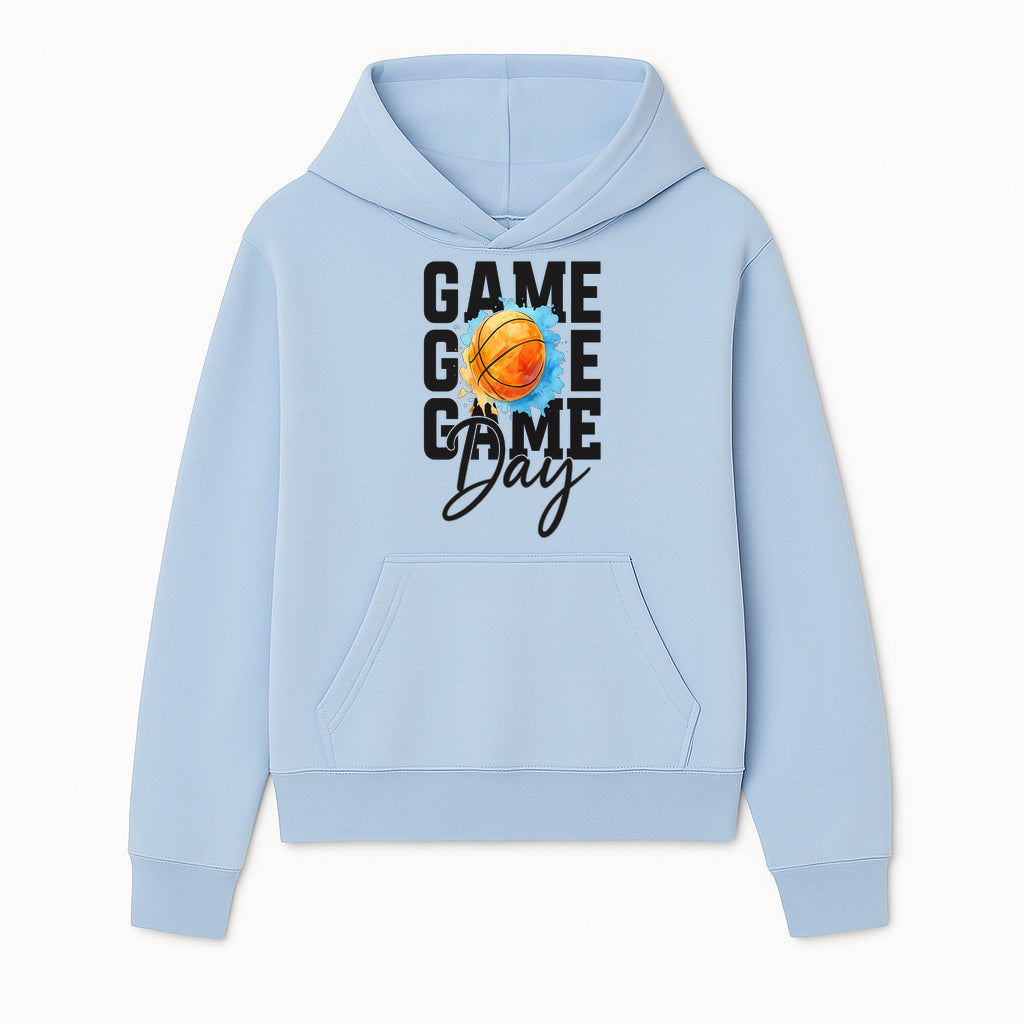 Basketball Game Day Poster, Watercolor Print, Sports Decor, Gamer Wall Art, Team Spirit, Event Day Decor, Perfect Gift for Fans - Hoodie 1758681892718.jpg