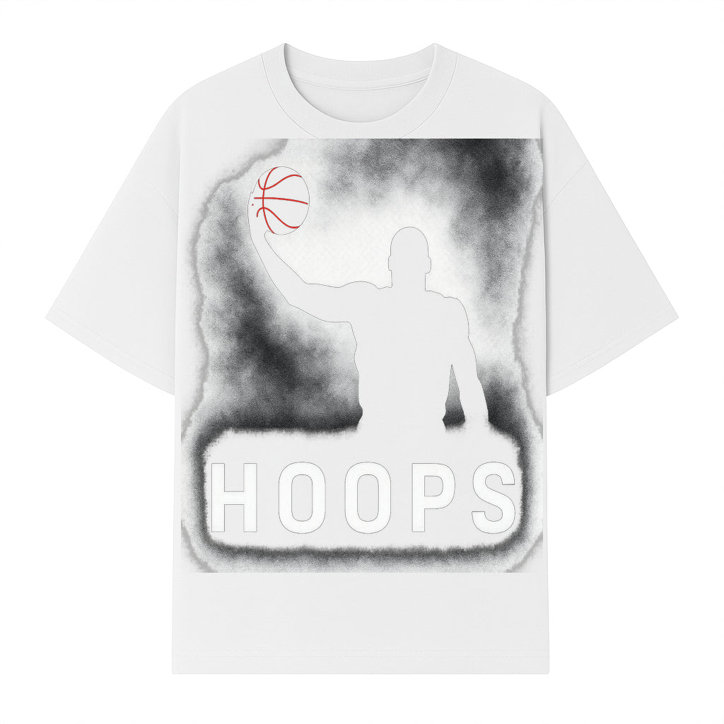 Basketball Hoops Graphic Tee - Vintage Style Athlete Silhouette T-shirt for Sports Fans and Players - T-shirt 1758681892782.jpg