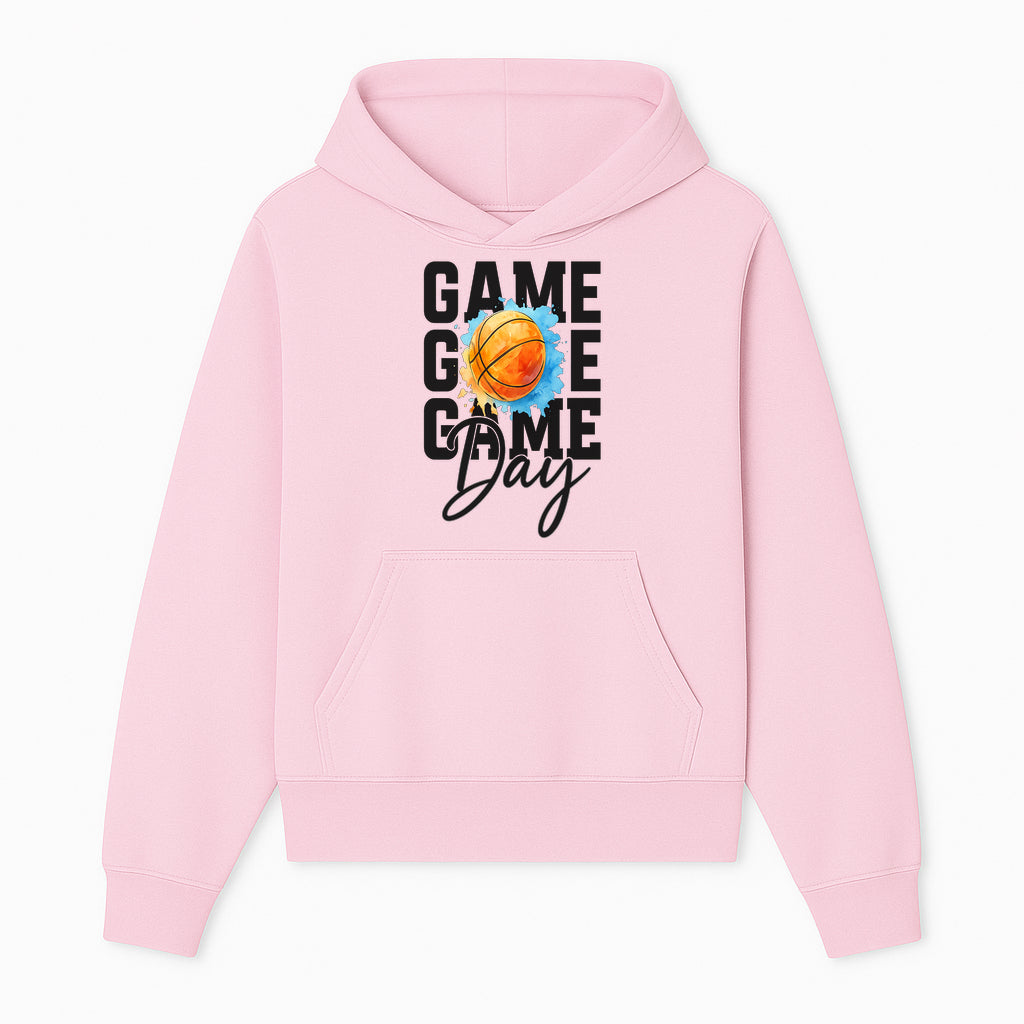 Basketball Game Day Poster, Watercolor Print, Sports Decor, Gamer Wall Art, Team Spirit, Event Day Decor, Perfect Gift for Fans - Hoodie 1758681892847.jpg