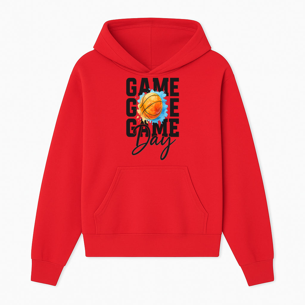 Basketball Game Day Poster, Watercolor Print, Sports Decor, Gamer Wall Art, Team Spirit, Event Day Decor, Perfect Gift for Fans - Hoodie 1758681893251.jpg