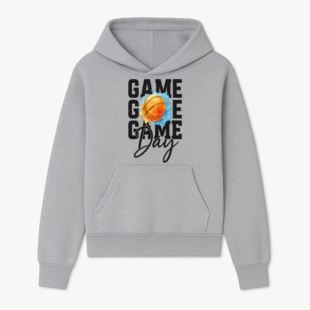 Basketball Game Day Poster, Watercolor Print, Sports Decor, Gamer Wall Art, Team Spirit, Event Day Decor, Perfect Gift for Fans - Hoodie 1758681893432.jpg