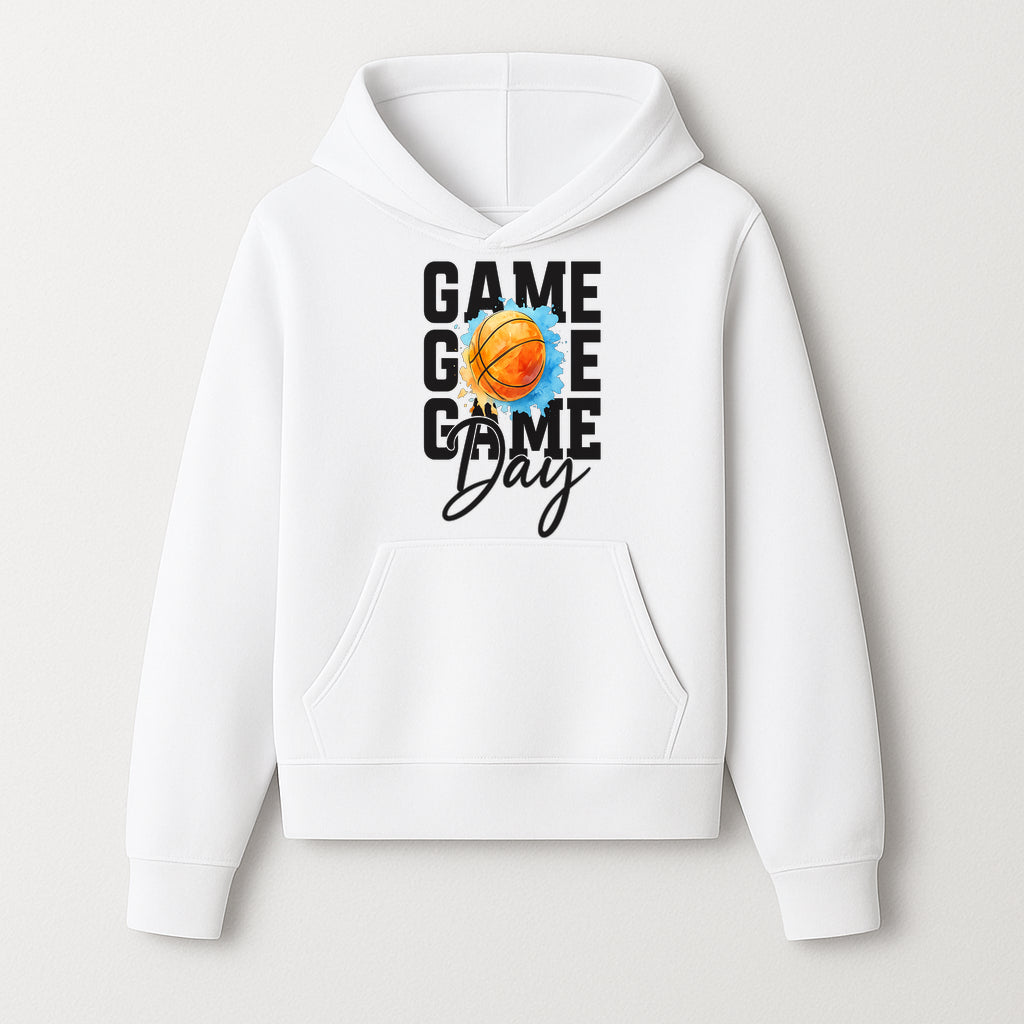 Basketball Game Day Poster, Watercolor Print, Sports Decor, Gamer Wall Art, Team Spirit, Event Day Decor, Perfect Gift for Fans - Hoodie 1758681893573.jpg