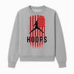 Basketball Hoops Graphic Tee with Retro American Flag Design Perfect for Sports Fans and Athletes - Sweatshirt 1758681893759.jpg