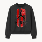 Basketball Hoops Graphic Tee with Retro American Flag Design Perfect for Sports Fans and Athletes - Sweatshirt 1758681894029.jpg