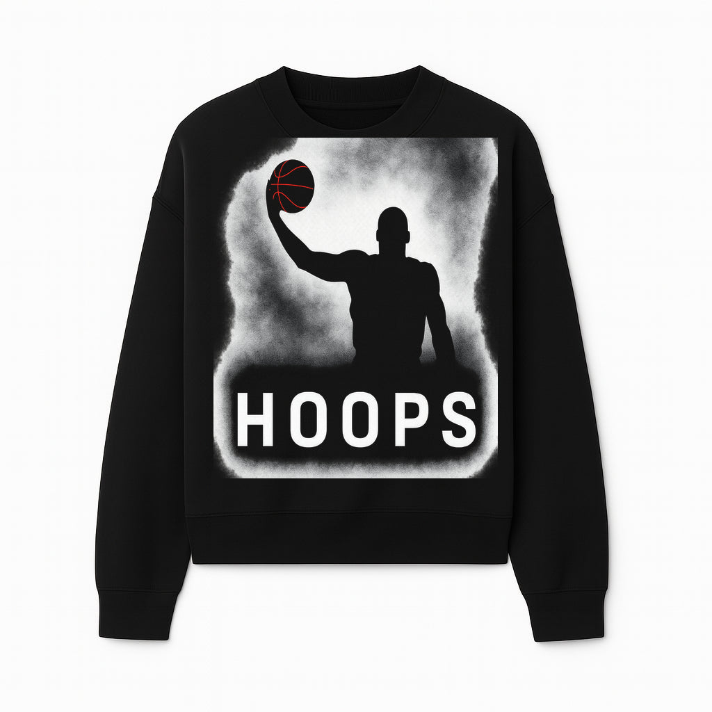 Basketball Hoops Graphic Tee - Vintage Style Athlete Silhouette T-shirt for Sports Fans and Players - Sweatshirt 1758681894325.jpg