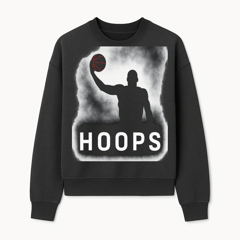 Basketball Hoops Graphic Tee - Vintage Style Athlete Silhouette T-shirt for Sports Fans and Players - Sweatshirt 1758681894481.jpg