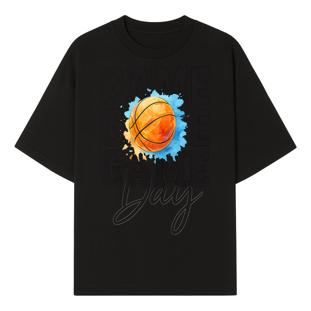 Basketball Game Day Poster, Watercolor Print, Sports Decor, Gamer Wall Art, Team Spirit, Event Day Decor, Perfect Gift for Fans - T-shirt 1758681895118.jpg