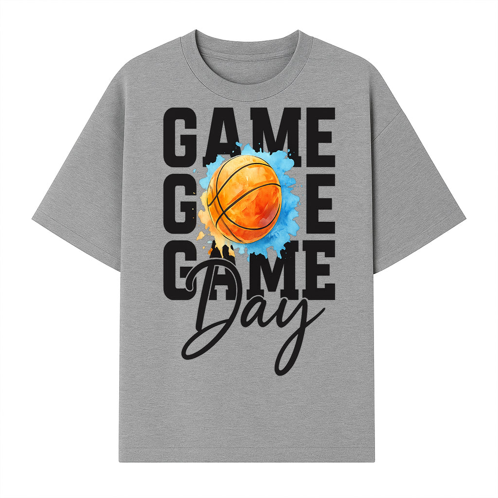 Basketball Game Day Poster, Watercolor Print, Sports Decor, Gamer Wall Art, Team Spirit, Event Day Decor, Perfect Gift for Fans - T-shirt 1758681896339.jpg
