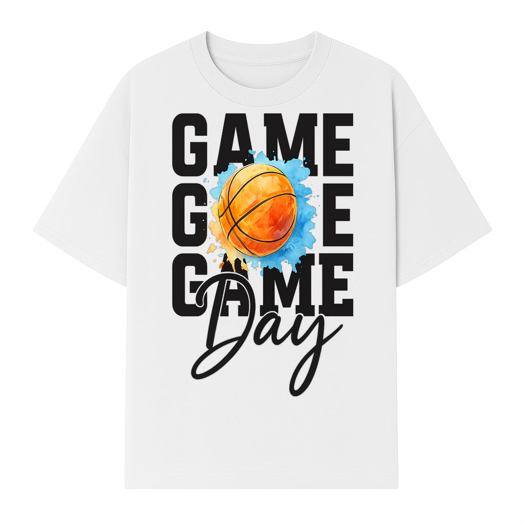 Basketball Game Day Poster, Watercolor Print, Sports Decor, Gamer Wall Art, Team Spirit, Event Day Decor, Perfect Gift for Fans - T-shirt 1758681896471.jpg