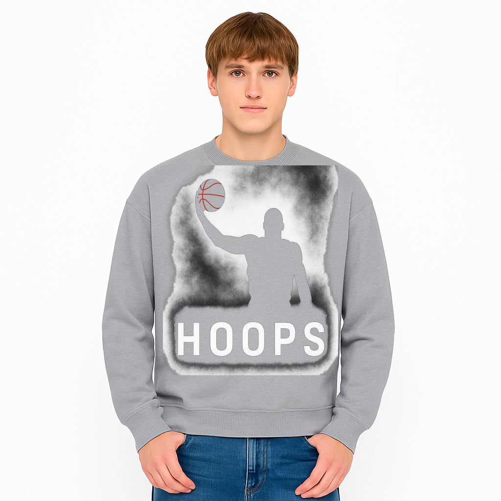Basketball Hoops Graphic Tee - Vintage Style Athlete Silhouette T-shirt for Sports Fans and Players - Sweatshirt 1758681896842.jpg