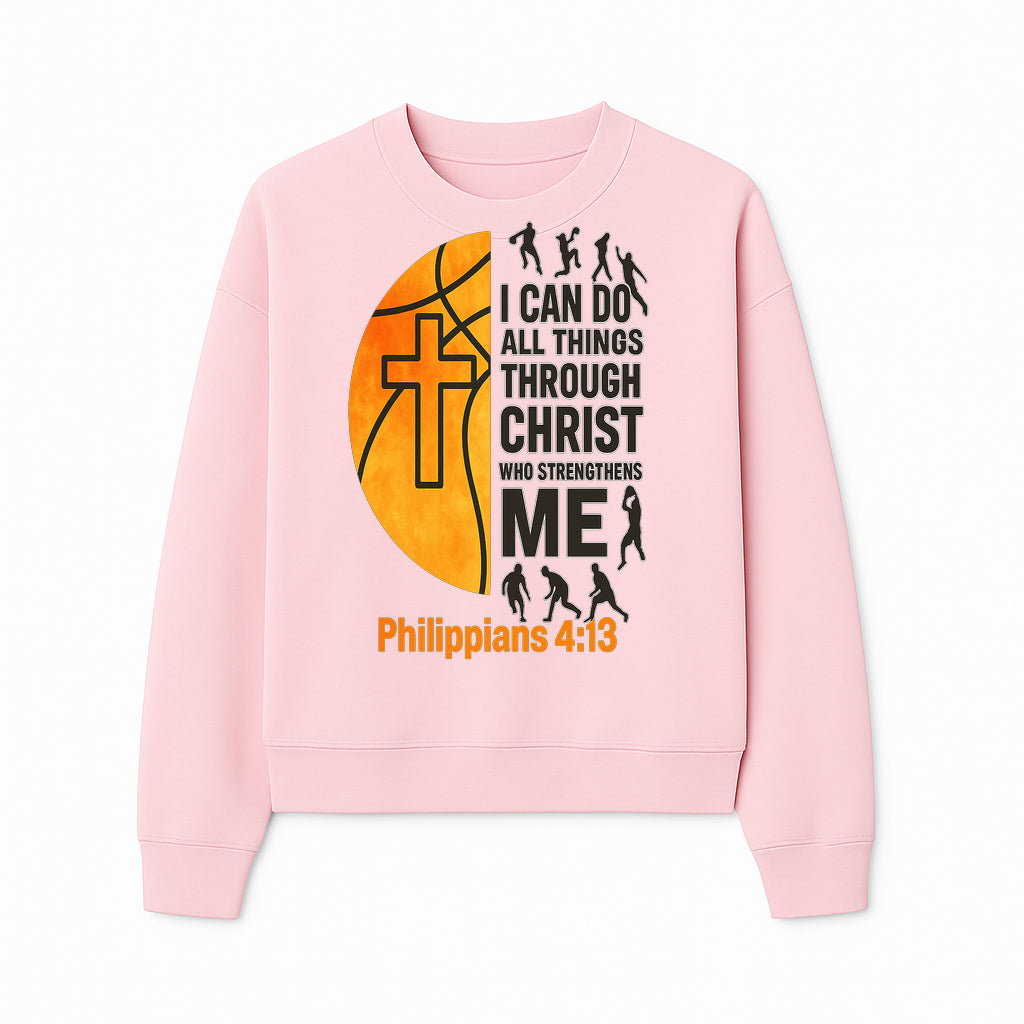 Basketball Faith Tee - I Can Do All Things Through Christ, Philippians 4:13, Sporty Christian Apparel - Sweatshirt 1758681897656.jpg