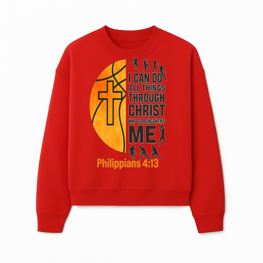 Basketball Faith Tee - I Can Do All Things Through Christ, Philippians 4:13, Sporty Christian Apparel - Sweatshirt 1758681898096.jpg