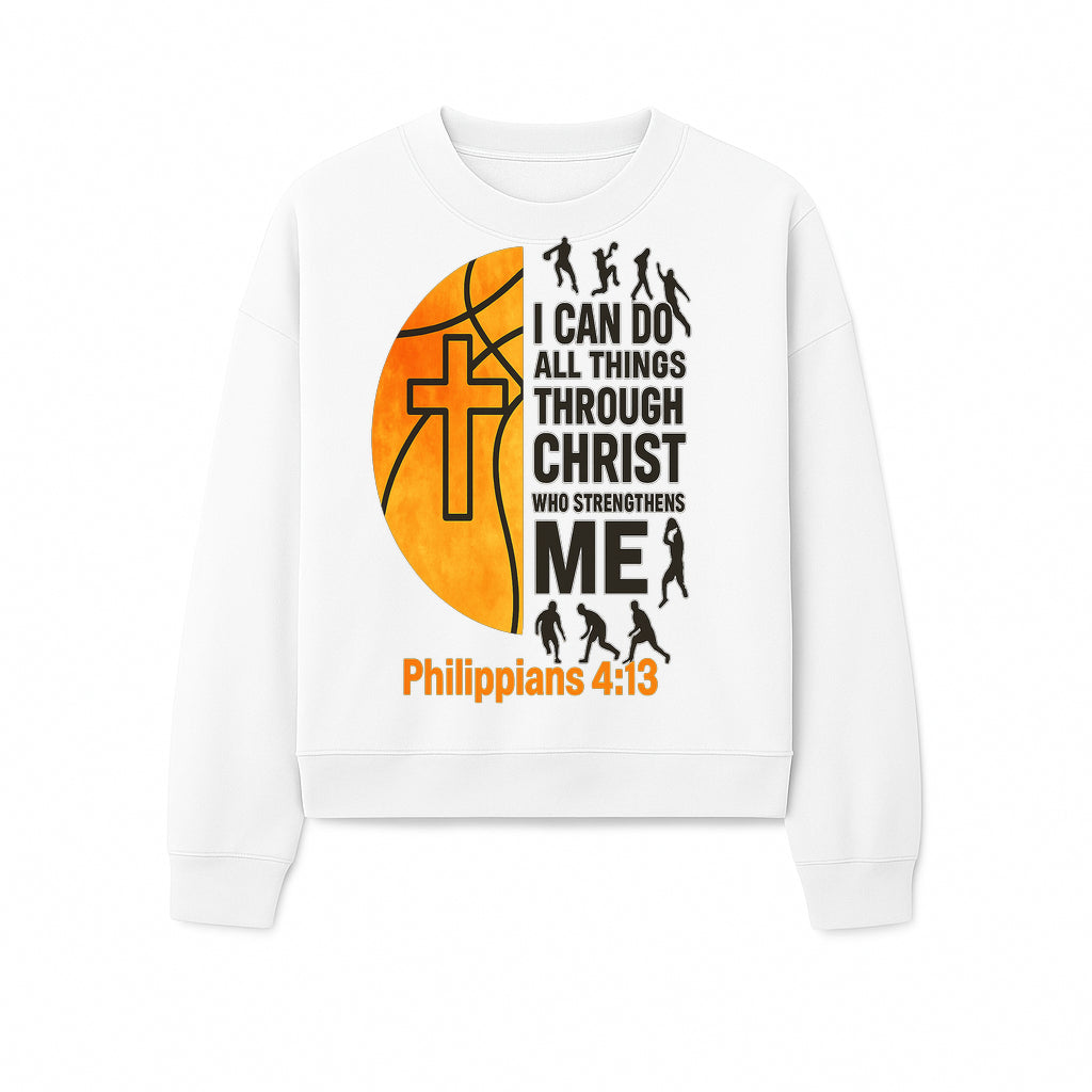 Basketball Faith Tee - I Can Do All Things Through Christ, Philippians 4:13, Sporty Christian Apparel - Sweatshirt 1758681898378.jpg
