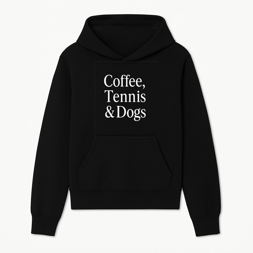 Coffee, Tennis & Dogs Wall Art Print Fun Home Decor for Dog Lovers, Coffee Enthusiasts, and Tennis Fans Inspirational Quote - Hoodie 1758683315121.jpg