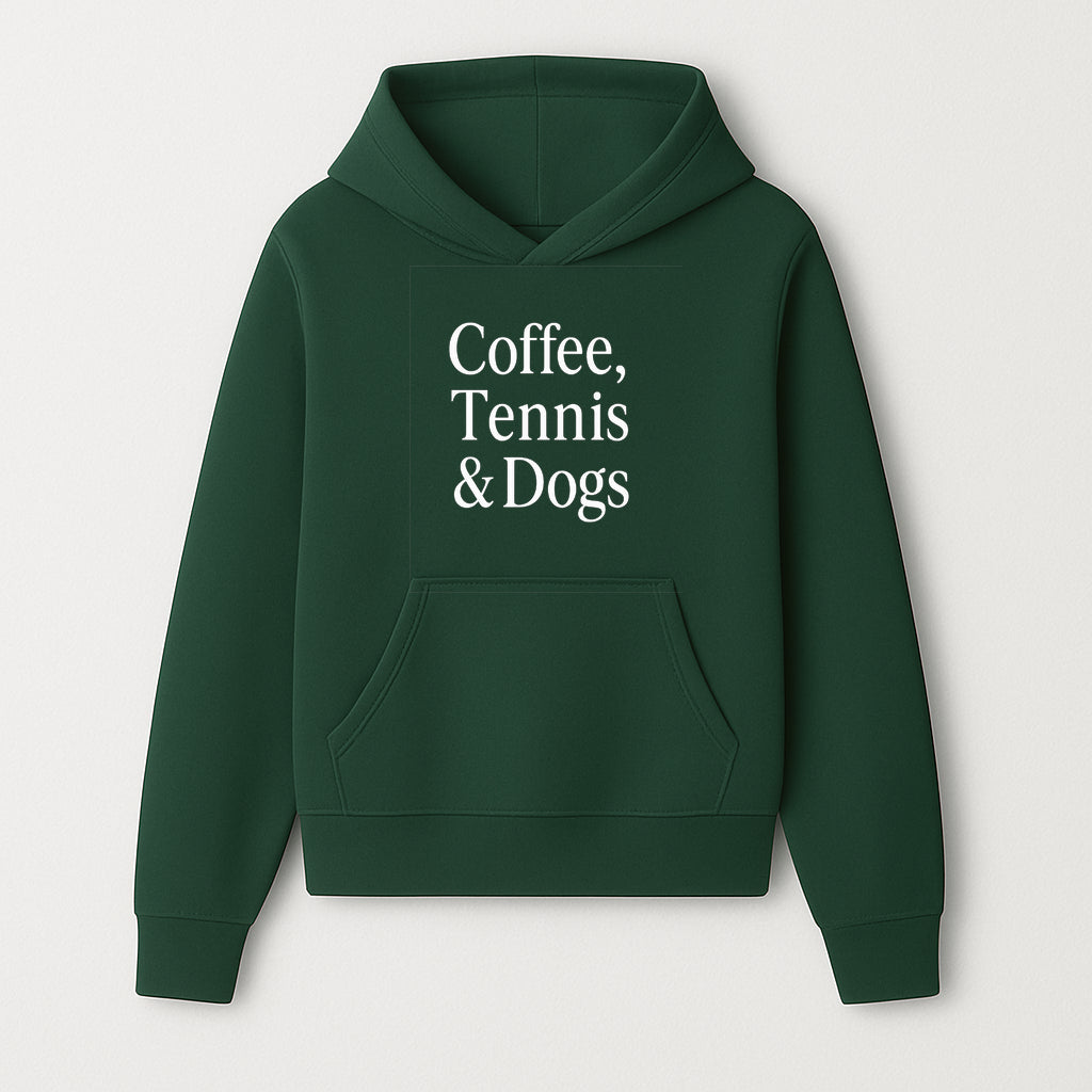 Coffee, Tennis & Dogs Wall Art Print Fun Home Decor for Dog Lovers, Coffee Enthusiasts, and Tennis Fans Inspirational Quote - Hoodie 1758683315356.jpg