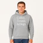 Coffee, Tennis & Dogs Wall Art Print Fun Home Decor for Dog Lovers, Coffee Enthusiasts, and Tennis Fans Inspirational Quote - Hoodie 1758683317693.jpg