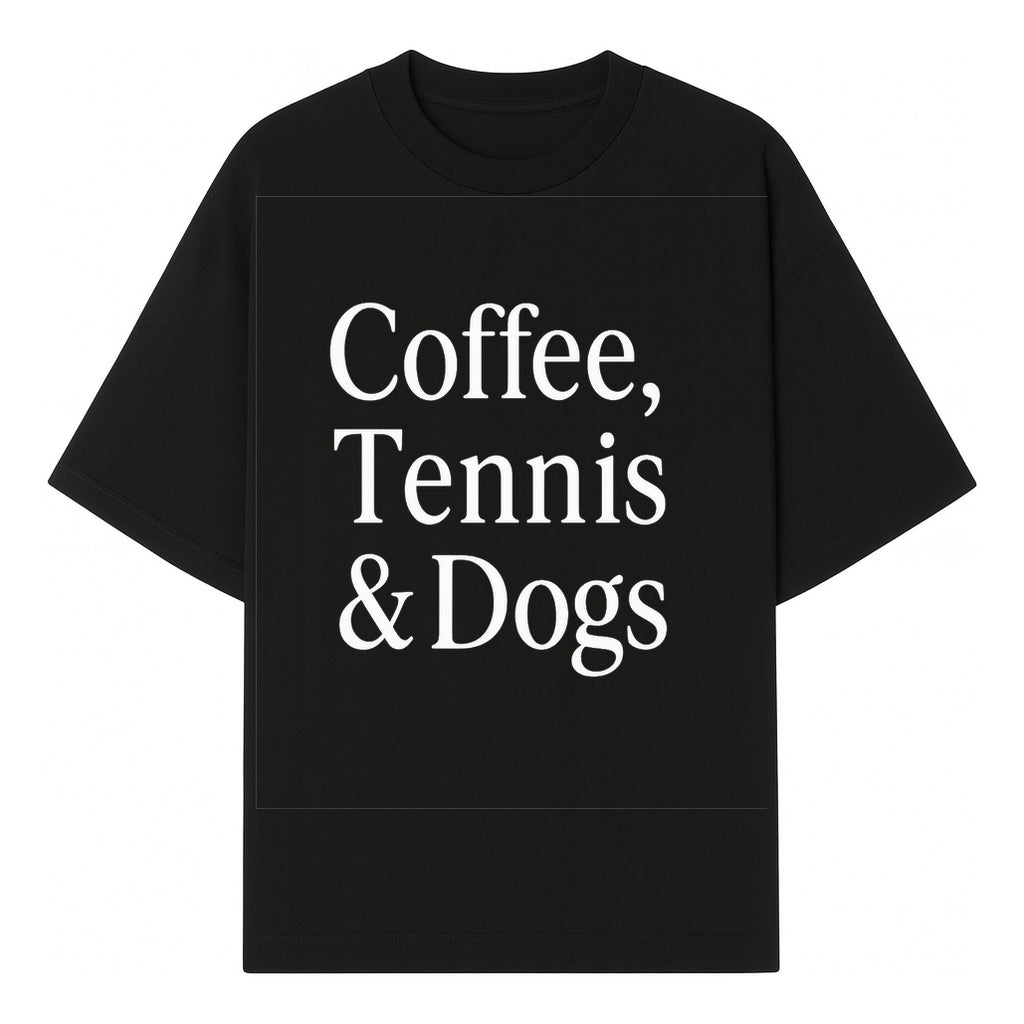 Coffee, Tennis & Dogs Wall Art Print Fun Home Decor for Dog Lovers, Coffee Enthusiasts, and Tennis Fans Inspirational Quote - T-shirt 1758683318212.jpg