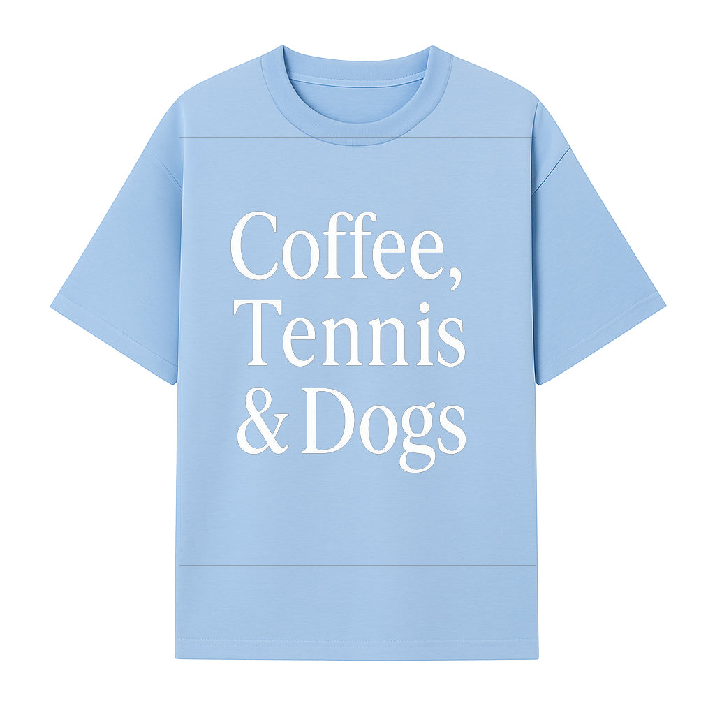 Coffee, Tennis & Dogs Wall Art Print Fun Home Decor for Dog Lovers, Coffee Enthusiasts, and Tennis Fans Inspirational Quote - T-shirt 1758683318791.jpg
