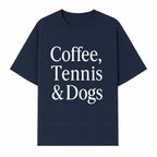 Coffee, Tennis & Dogs Wall Art Print Fun Home Decor for Dog Lovers, Coffee Enthusiasts, and Tennis Fans Inspirational Quote - T-shirt 1758683319261.jpg