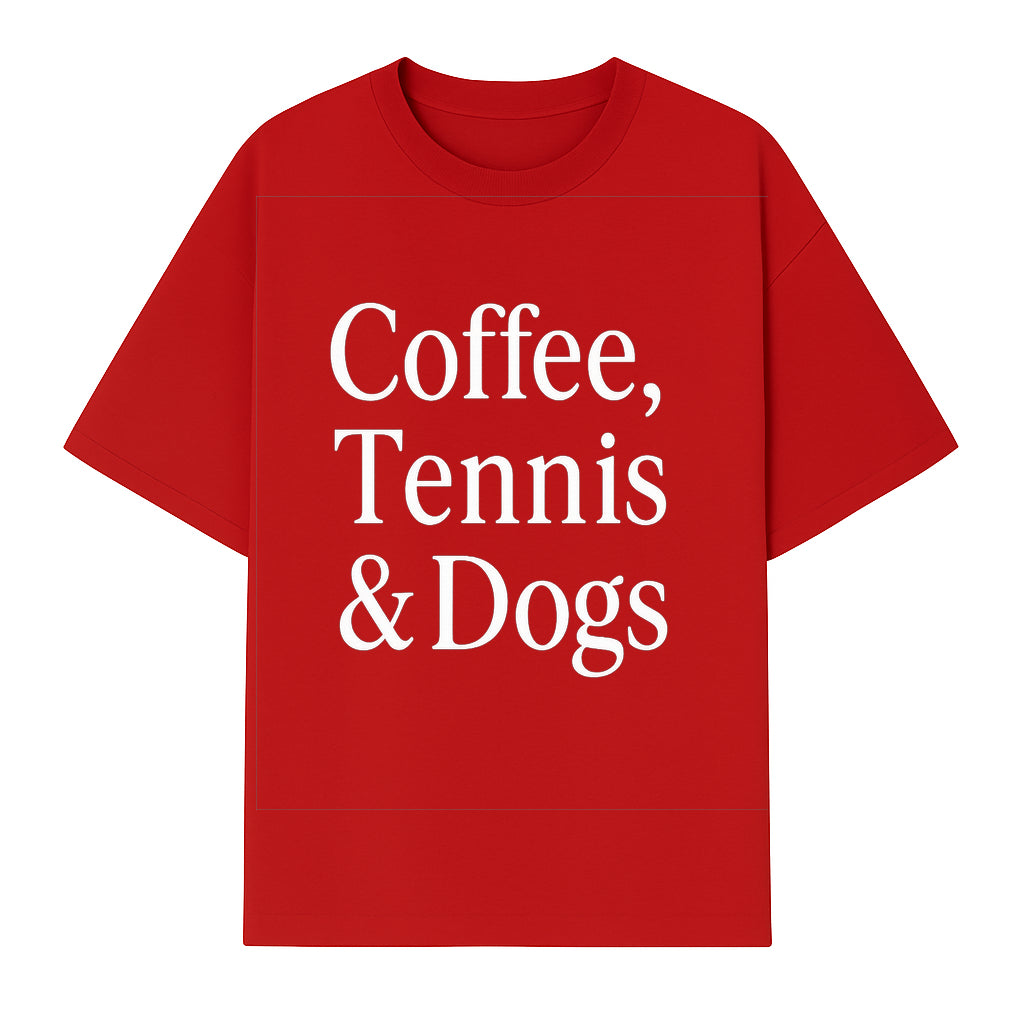 Coffee, Tennis & Dogs Wall Art Print Fun Home Decor for Dog Lovers, Coffee Enthusiasts, and Tennis Fans Inspirational Quote - T-shirt 1758683319403.jpg