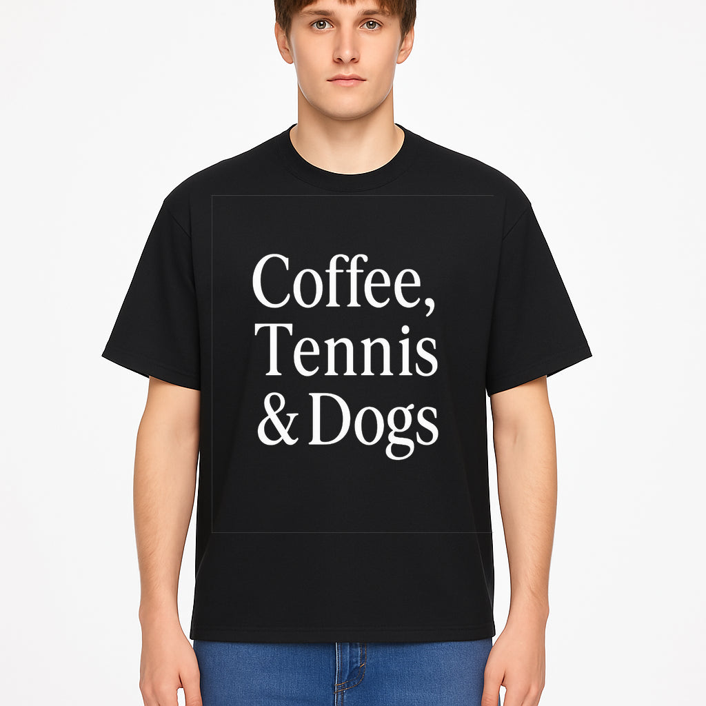 Coffee, Tennis & Dogs Wall Art Print Fun Home Decor for Dog Lovers, Coffee Enthusiasts, and Tennis Fans Inspirational Quote - T-shirt 1758683320818.jpg