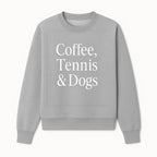 Coffee, Tennis & Dogs Wall Art Print Fun Home Decor for Dog Lovers, Coffee Enthusiasts, and Tennis Fans Inspirational Quote - Sweatshirt 1758683321132.jpg