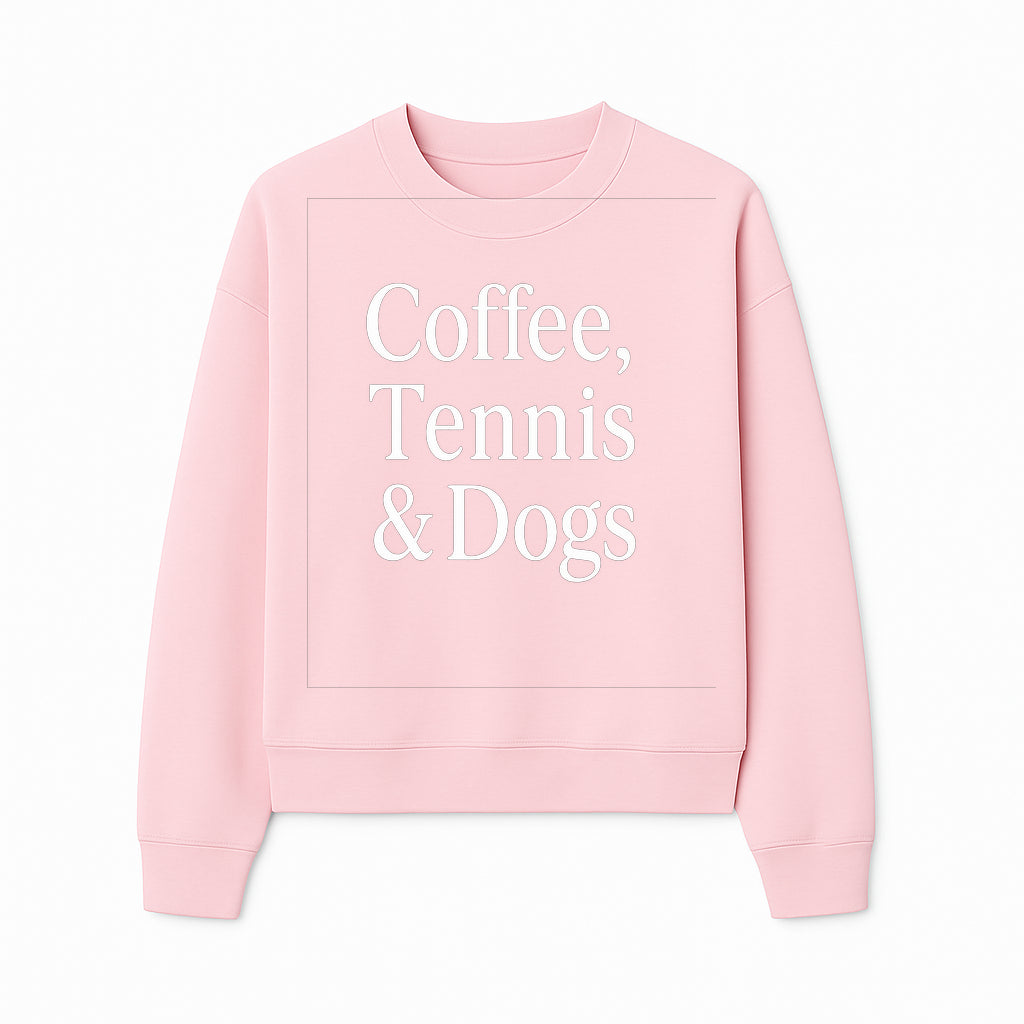 Coffee, Tennis & Dogs Wall Art Print Fun Home Decor for Dog Lovers, Coffee Enthusiasts, and Tennis Fans Inspirational Quote - Sweatshirt 1758683321967.jpg