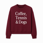 Coffee, Tennis & Dogs Wall Art Print Fun Home Decor for Dog Lovers, Coffee Enthusiasts, and Tennis Fans Inspirational Quote - Sweatshirt 1758683322114.jpg