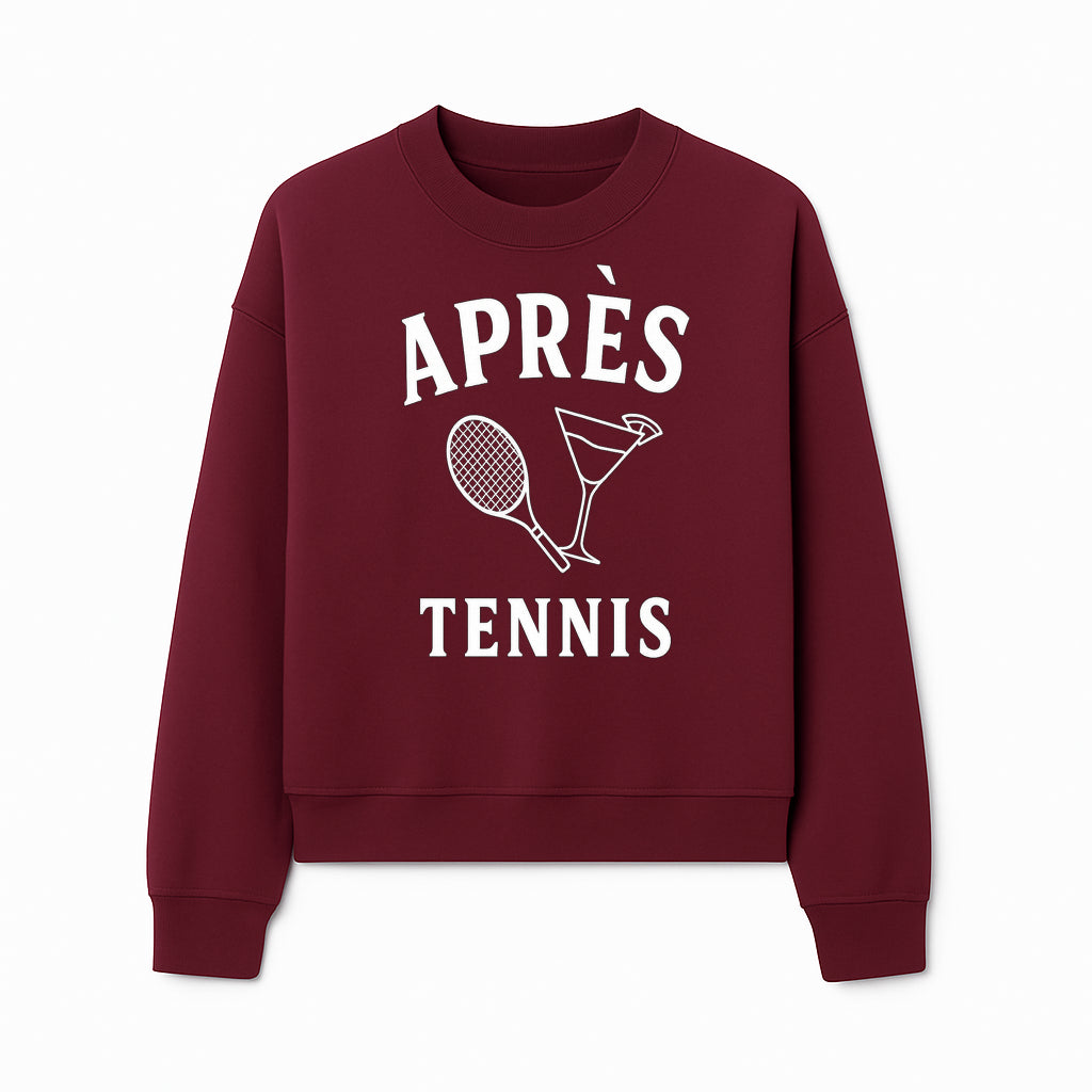 Apr s Tennis Lounge Sign | Tennis Themed Decor | Cocktail & Racket Art | Sports Sporty Home Decoration | Unique Gift Idea for Players - Sweatshirt 1758683322288.jpg