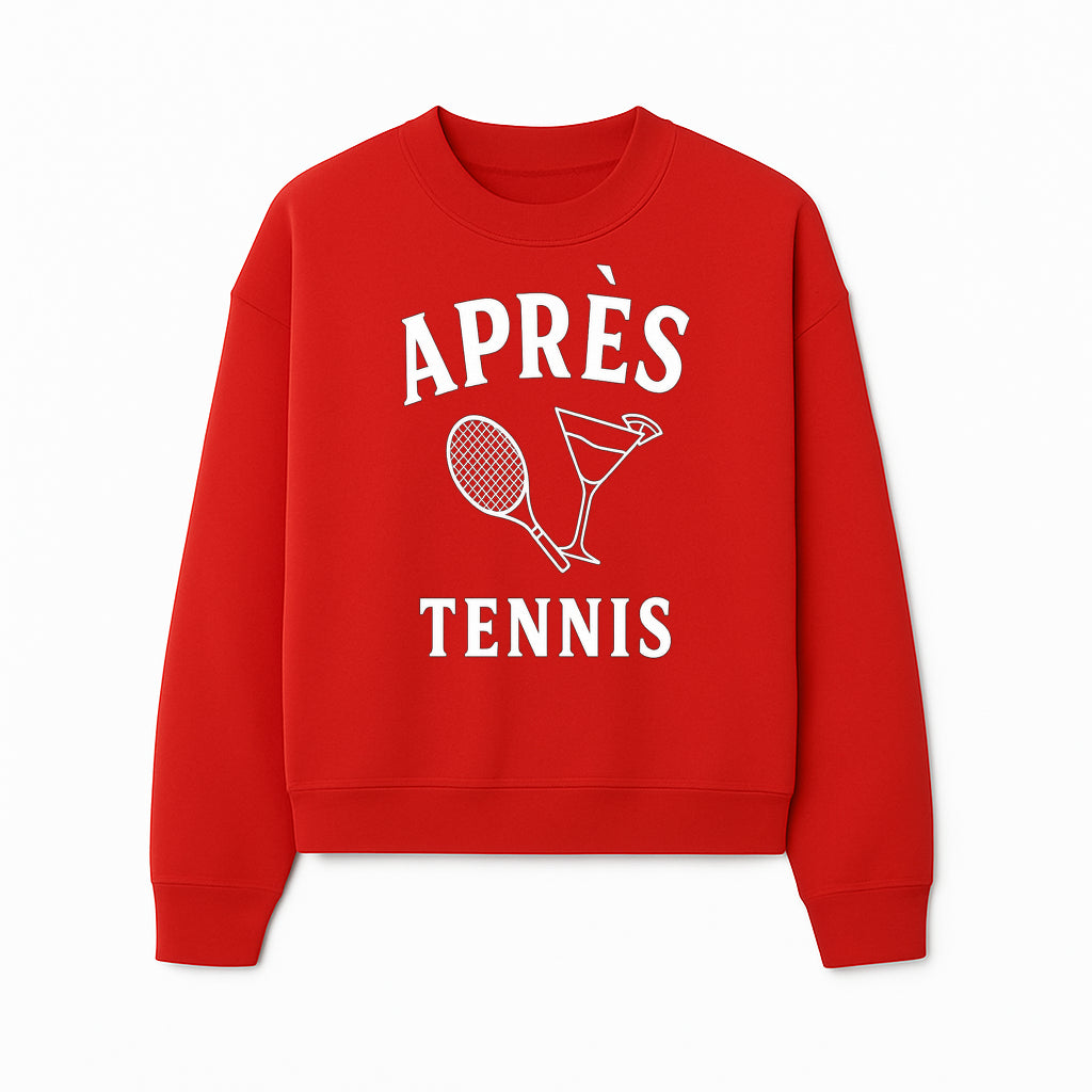 Apr s Tennis Lounge Sign | Tennis Themed Decor | Cocktail & Racket Art | Sports Sporty Home Decoration | Unique Gift Idea for Players - Sweatshirt 1758683322580.jpg