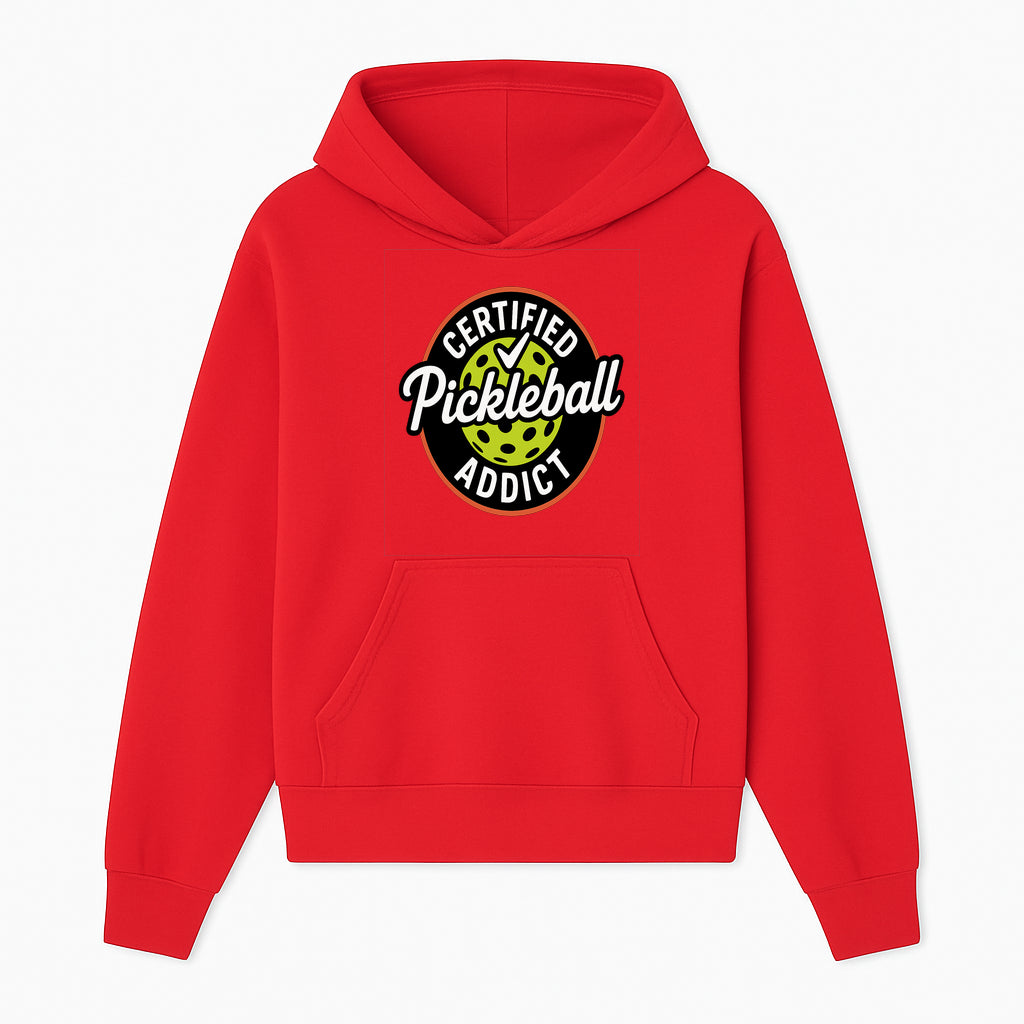 Certified Pickleball Addict T-Shirt | Pickleball Fan Apparel | Funny Sports Gift for Players | Green Paddle Ball Design - Hoodie 1758685030385.jpg